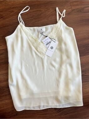 Socialite Cream Lace-Trim Slip Cami